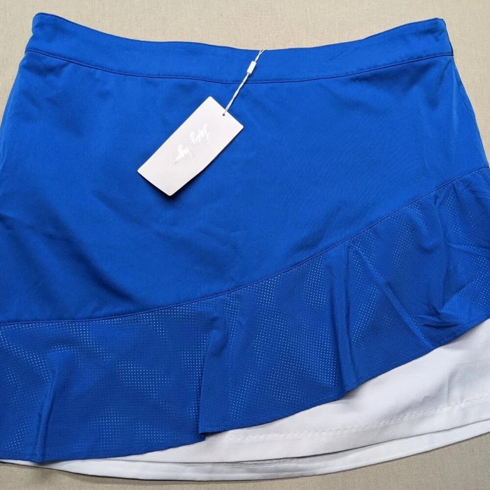 NWT Lady Hagen Golf Women's Skort Blue White Perforated Size 2 Tennis Golf